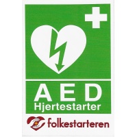 Hjertestarter / AED Skilt